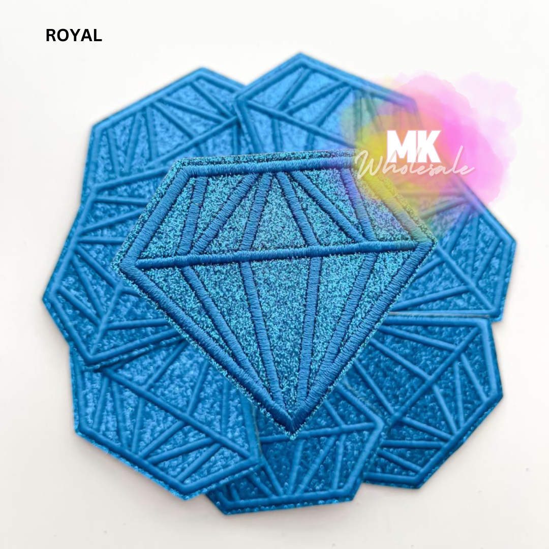 Hat Patch- Embroidered "Glitter Diamond"