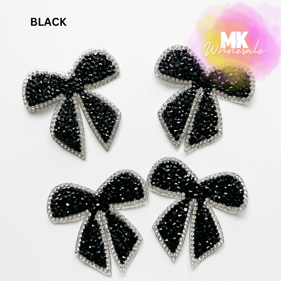 Hat Patch- Rhinestone Bows