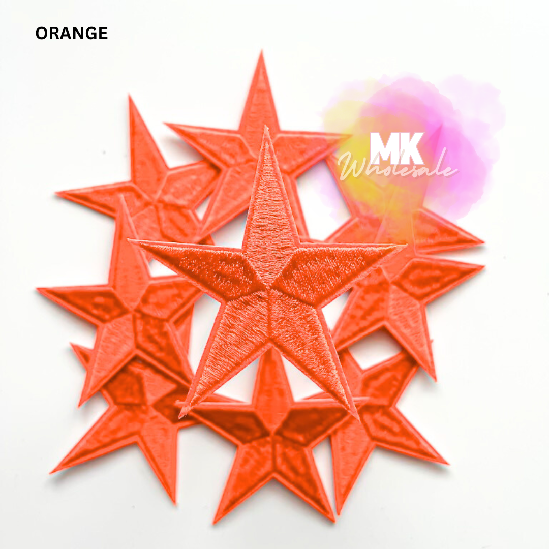 Hat Patch- Embroidered "Pointed STARS"