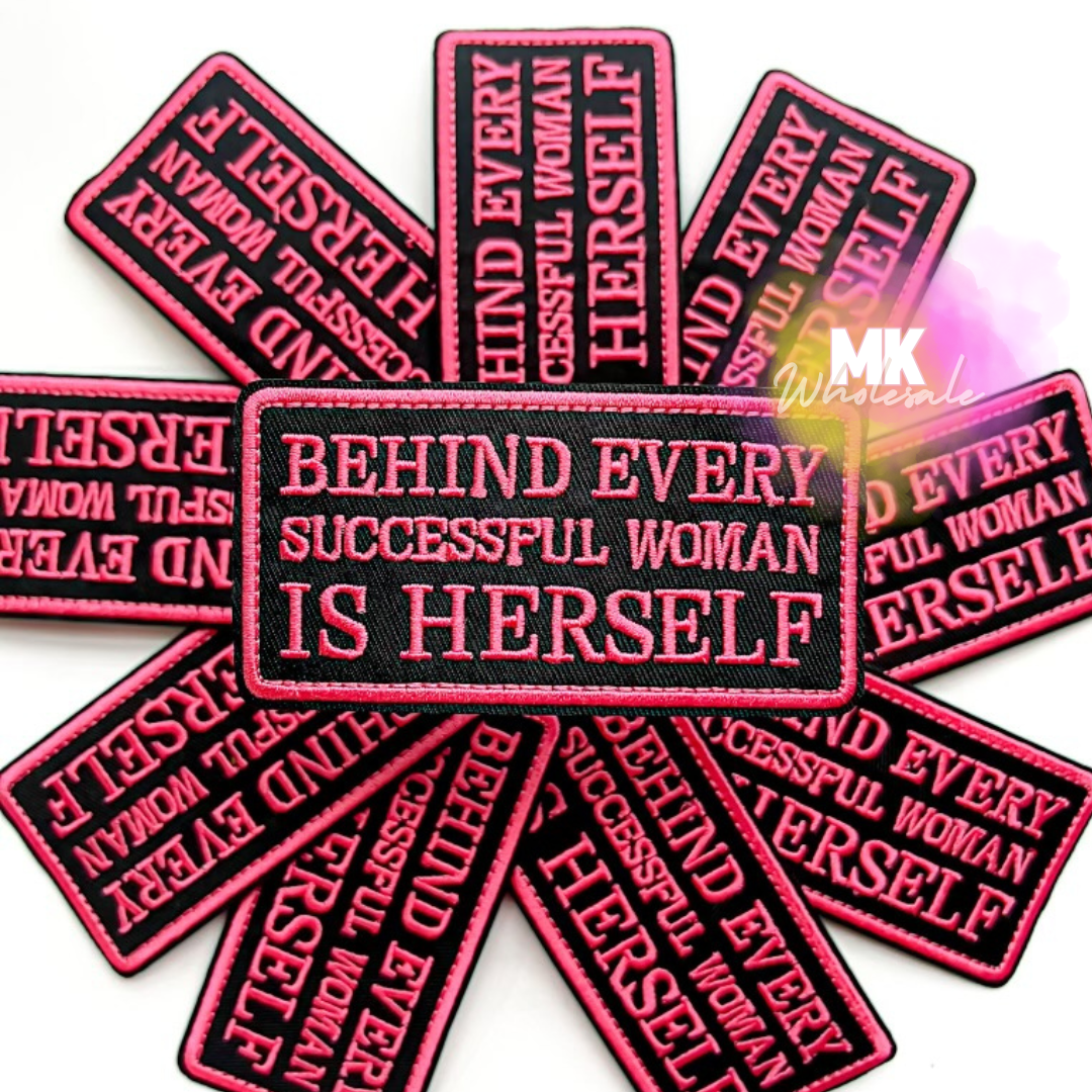 Hat Patch- Embroidered "Behind every Successful Women"