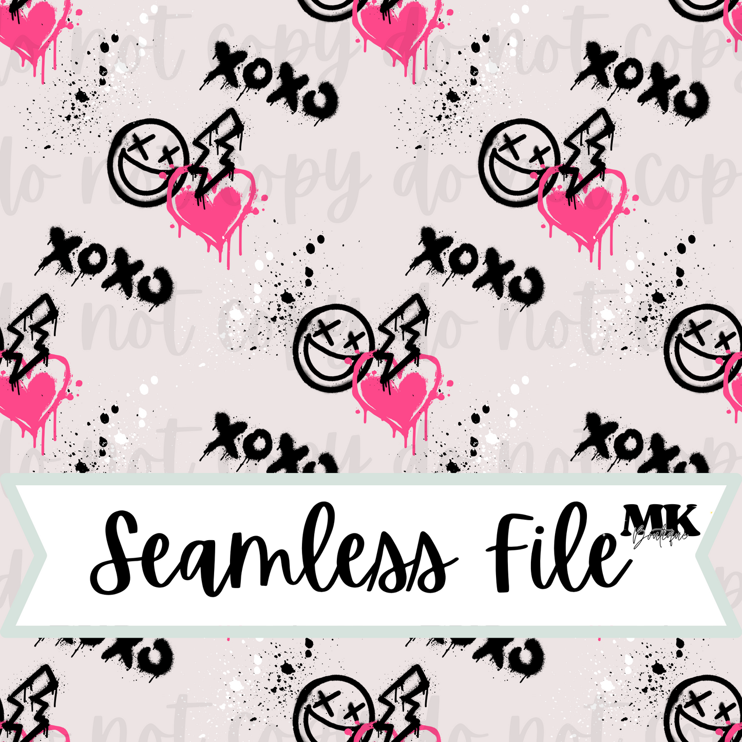 Pink Graffiti Valentine Seamless File