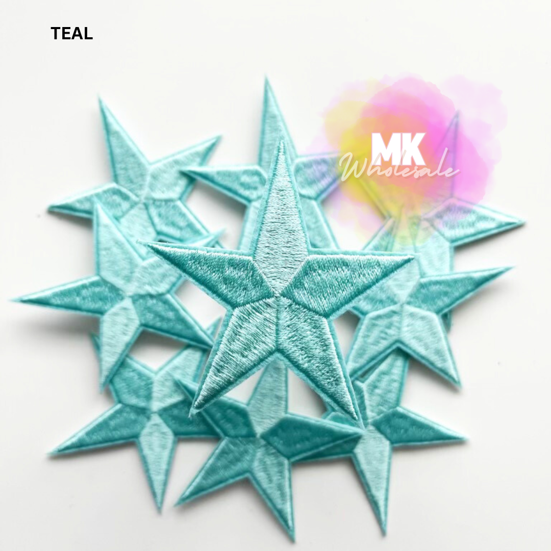 Hat Patch- Embroidered "Pointed STARS"