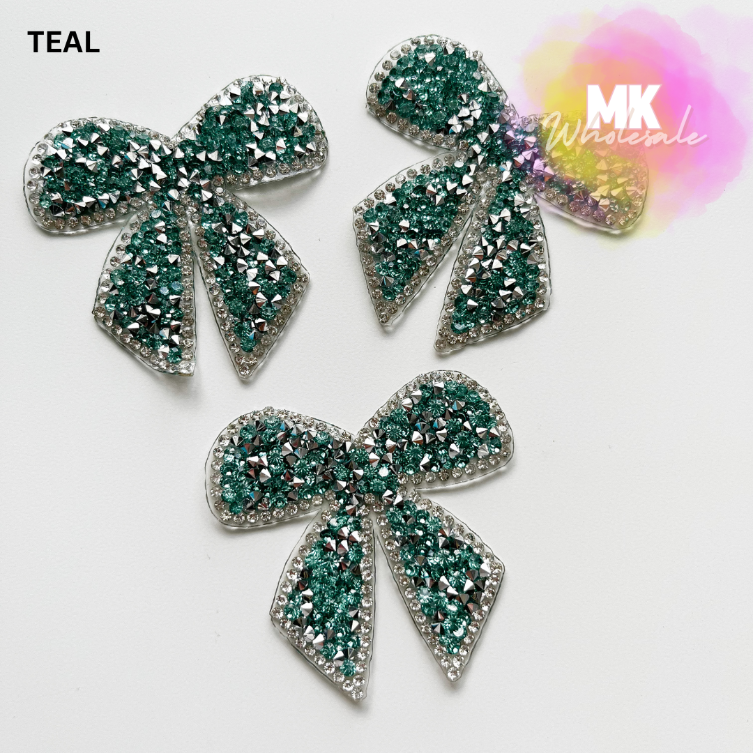 Hat Patch- Rhinestone Bows
