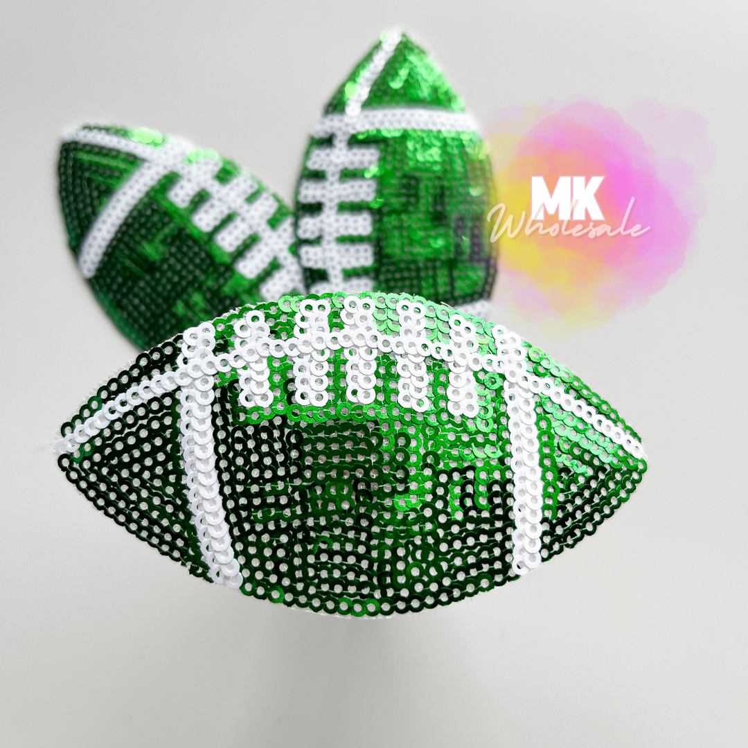 Hat Patch- Sequin Footballs