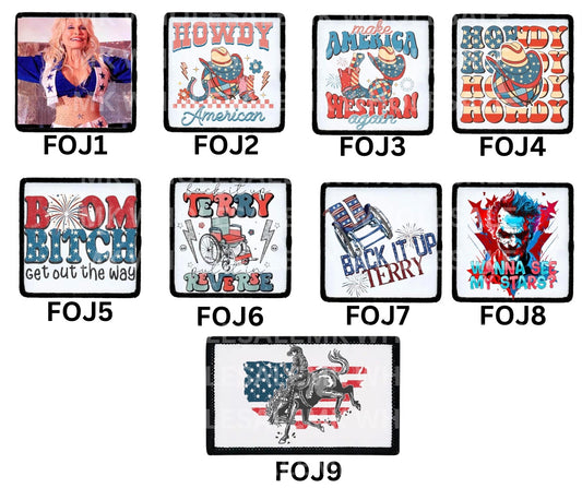 Hat Patch- Sublimation. FORTH OF JULY COLLECTION