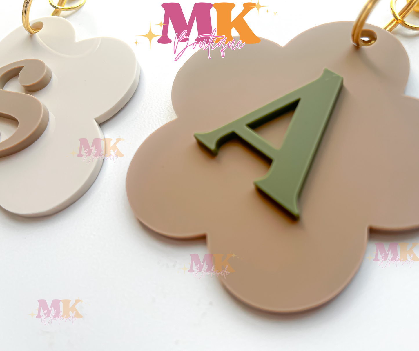 Flower Letter Keychain-Wholesale