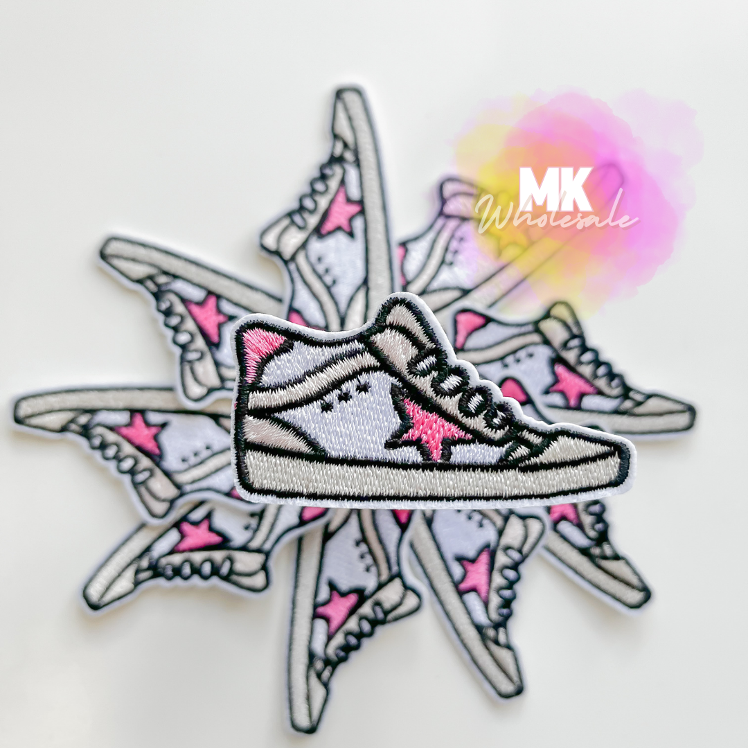 Hat Patch- Embroidered Star Sneaker