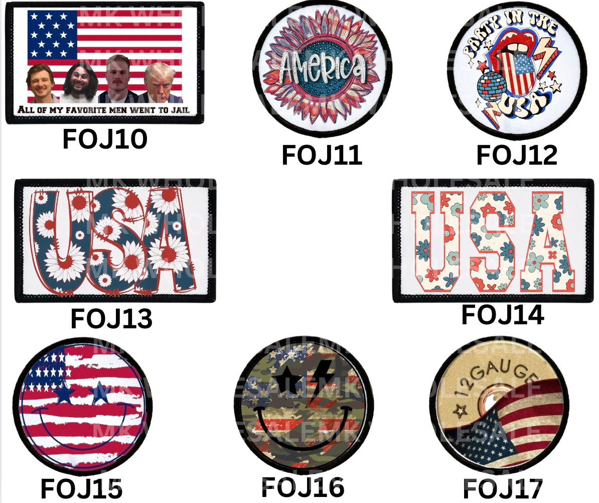 Hat Patch- Sublimation. FORTH OF JULY COLLECTION