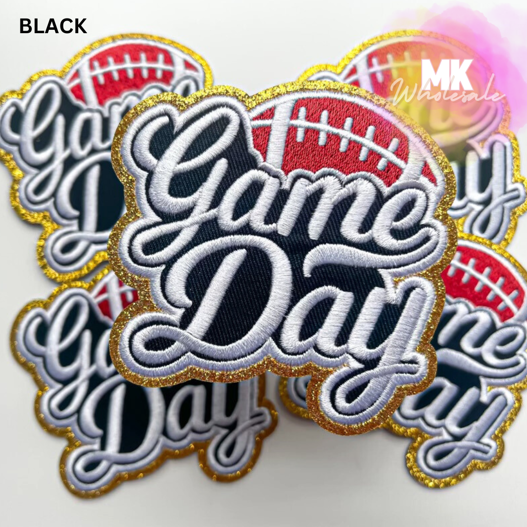 Hat Patch- Embroidered  "Game Day"
