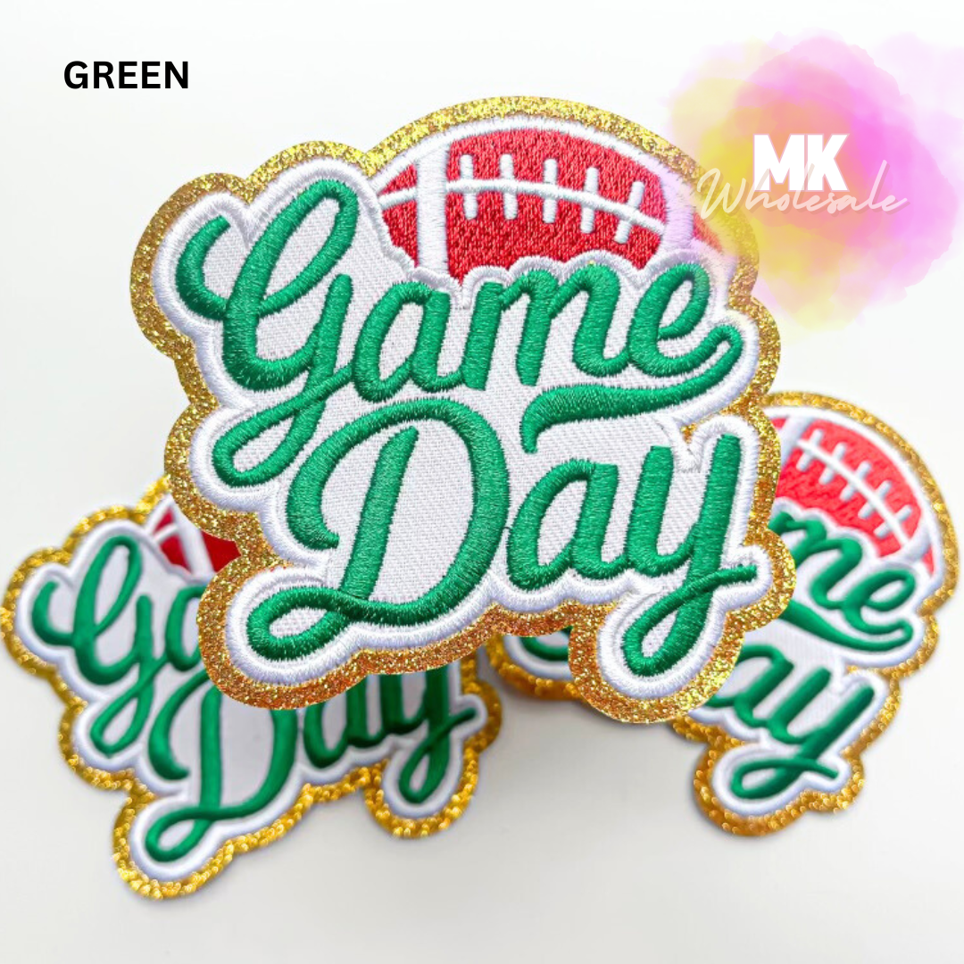 Hat Patch- Embroidered  "Game Day"