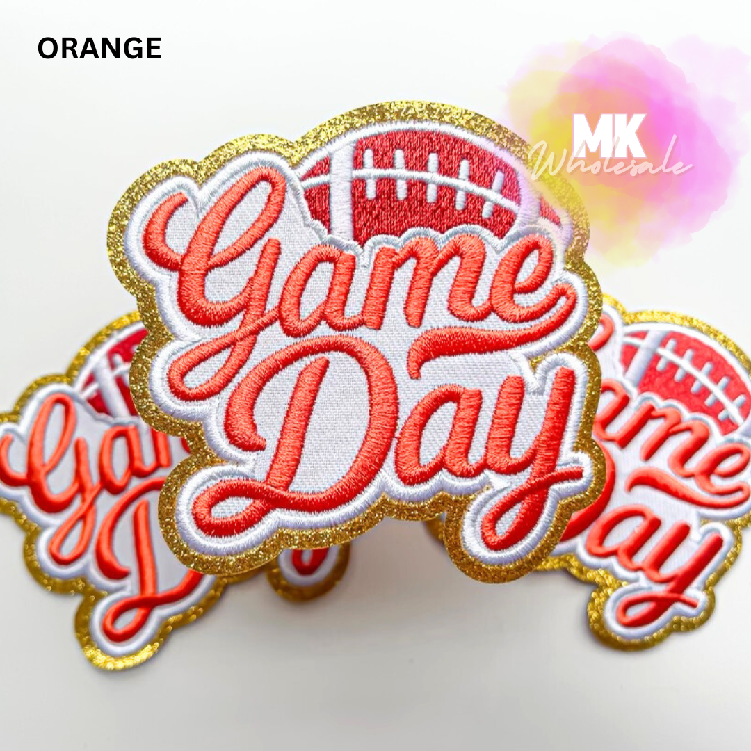 Hat Patch- Embroidered  "Game Day"