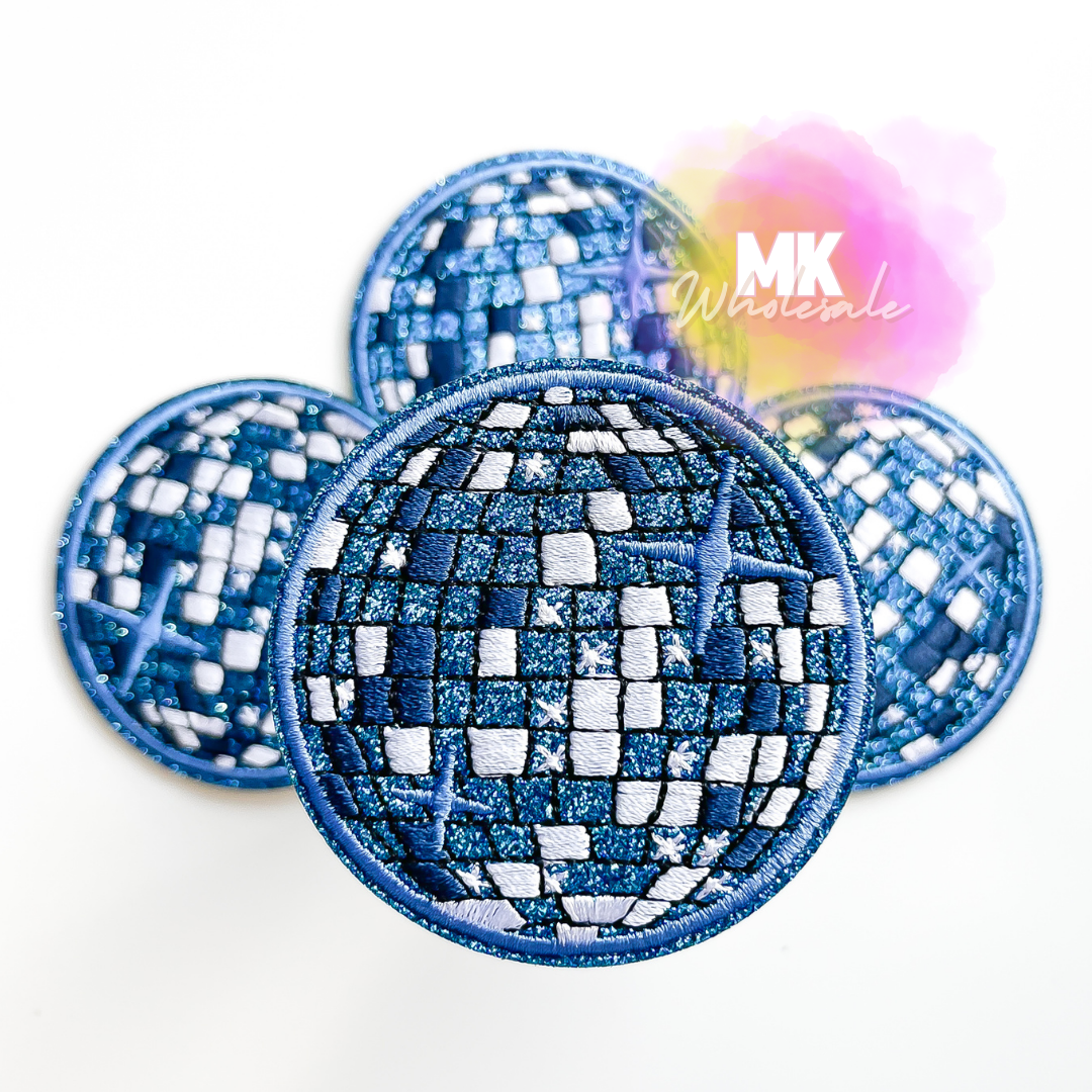 Hat Patch- Embroidered Disco Ball