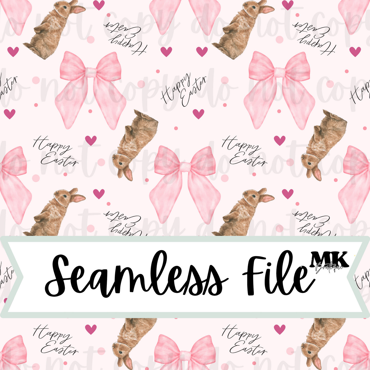Pink Soft Easter Bow Seamless File