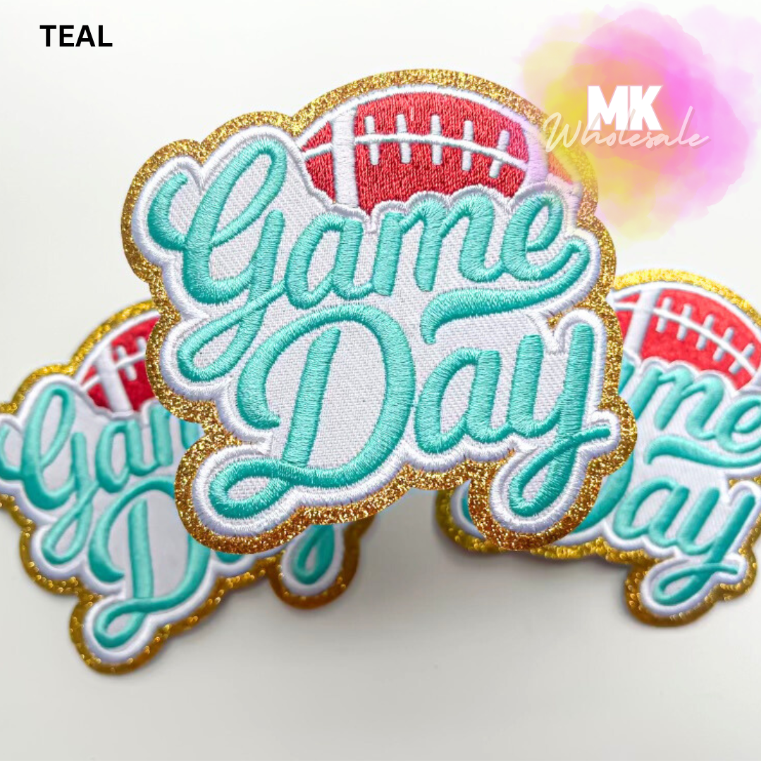 Hat Patch- Embroidered  "Game Day"