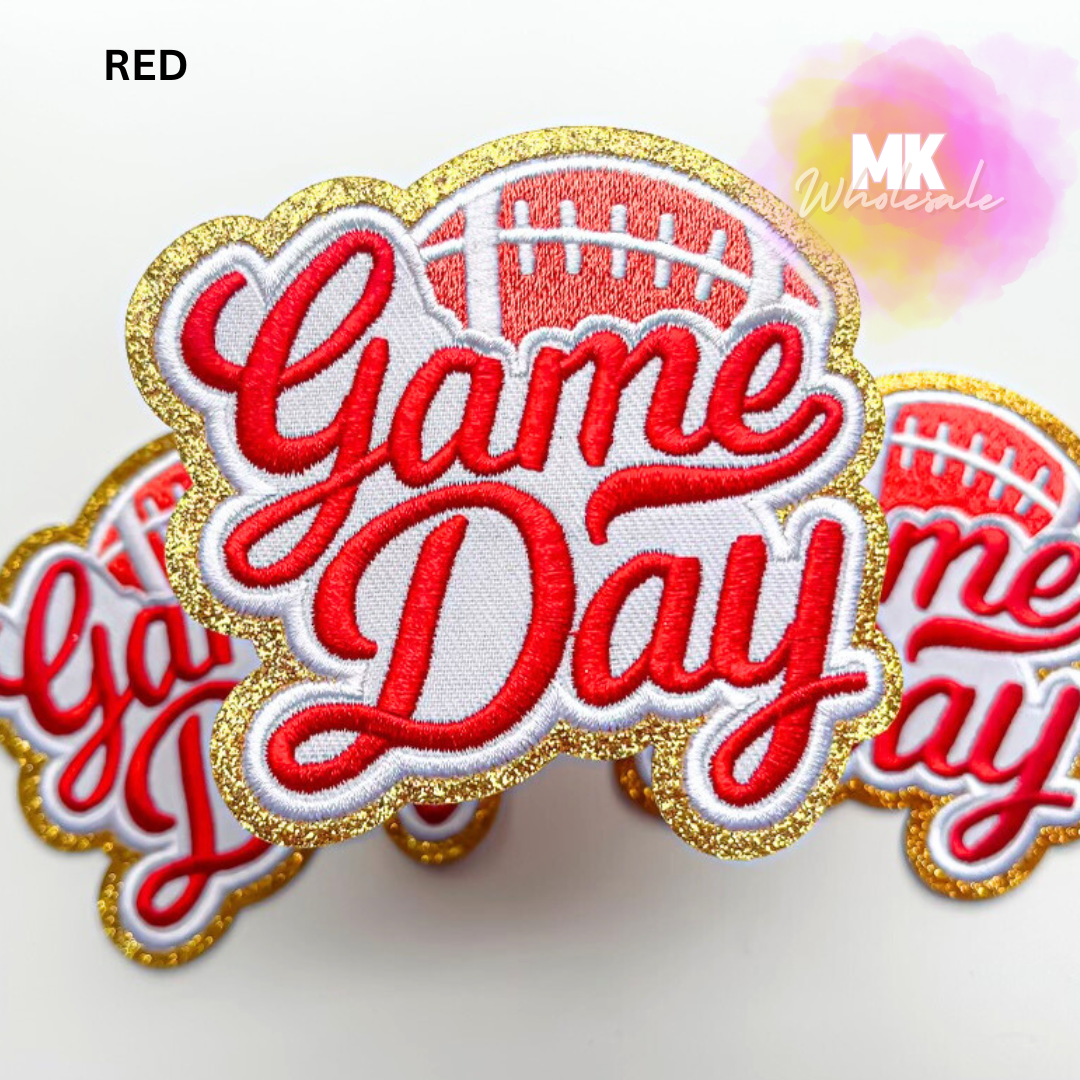 Hat Patch- Embroidered  "Game Day"