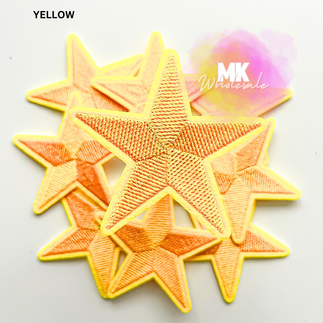 Hat Patch- Embroidered "Rounded STARS"