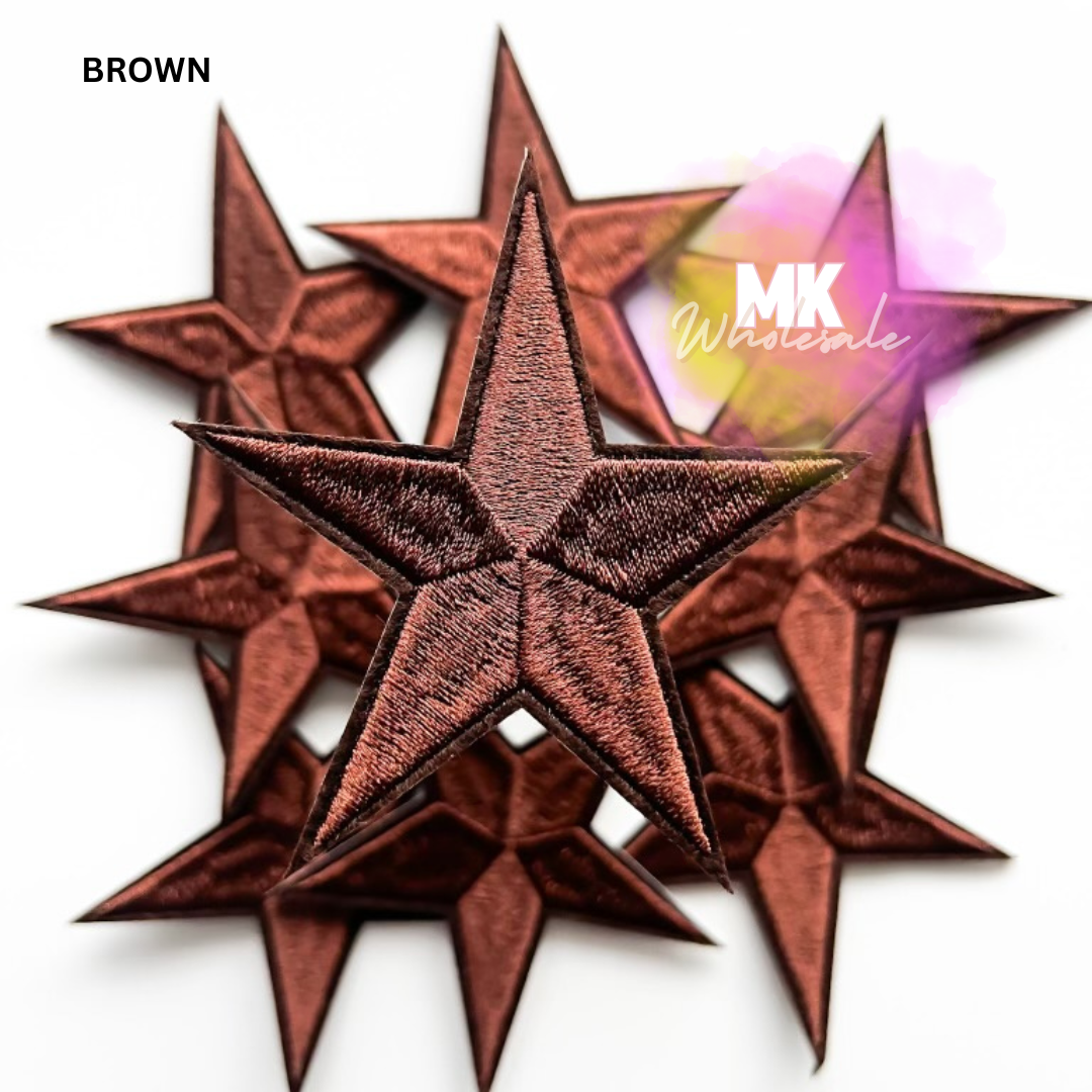 Hat Patch- Embroidered "Pointed STARS"