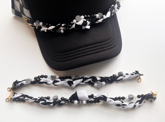 Checkered Twist Bandana Trucker Hat Chain