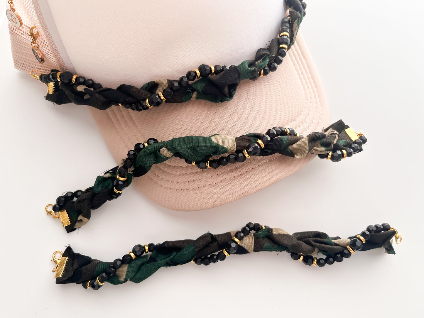 Camo Twist Bandana Trucker Hat Chain