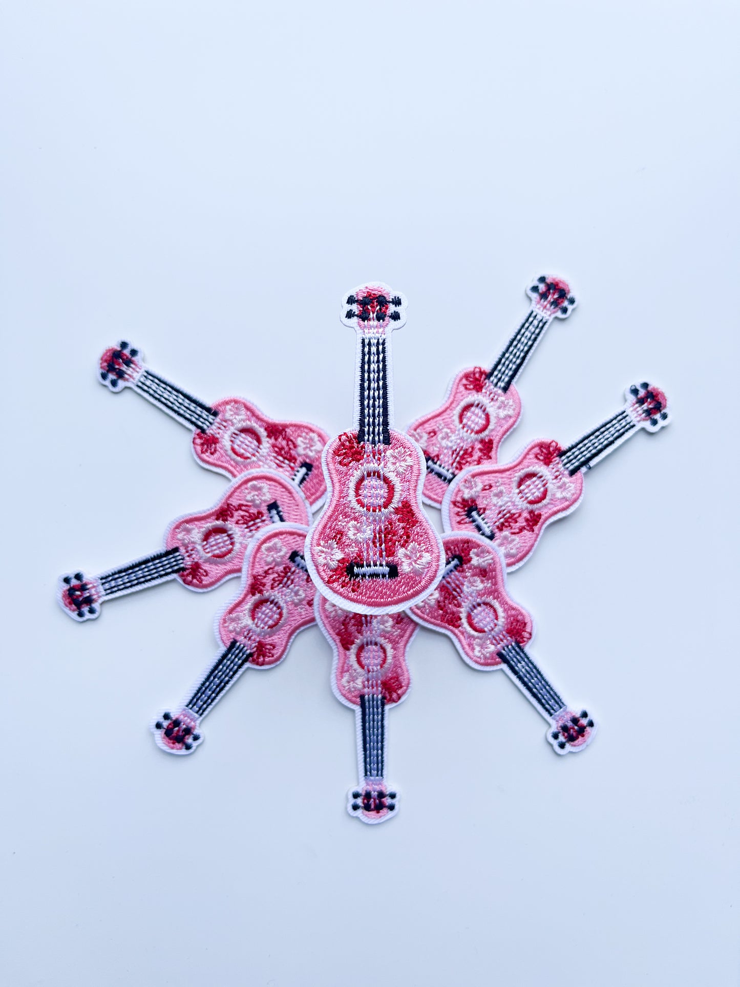 Pink Guitar Hat Patch