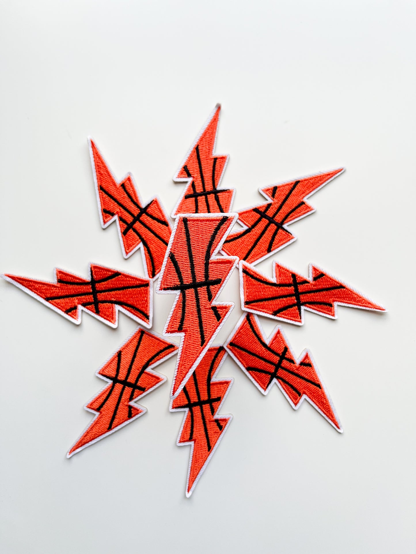 Basketball Lightning Bolt Hat Patch