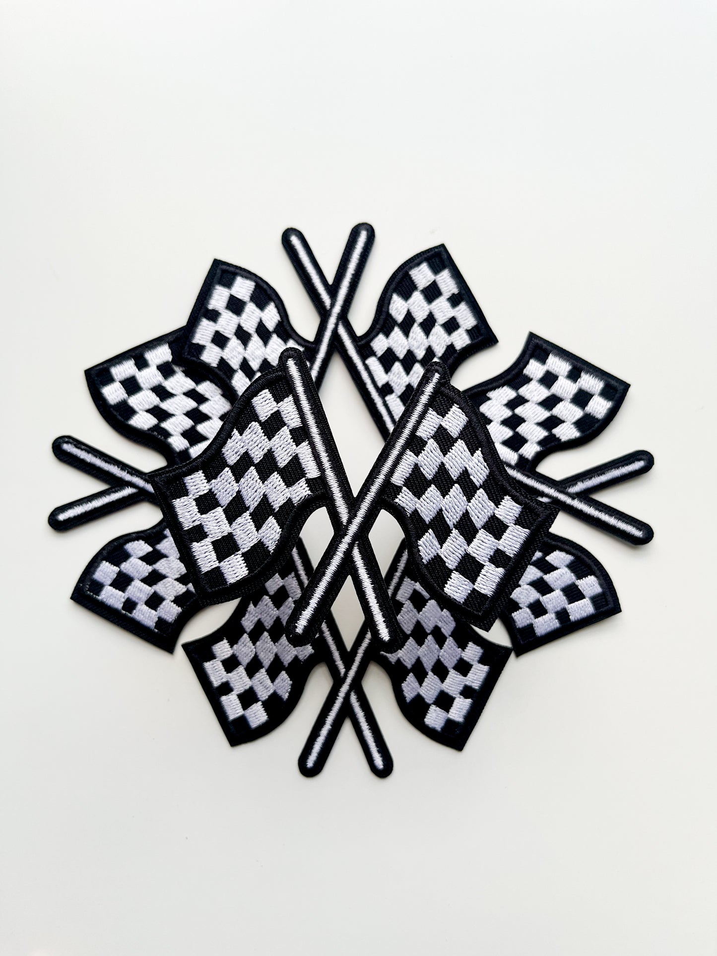 Checkered Race Flag Hat Patch