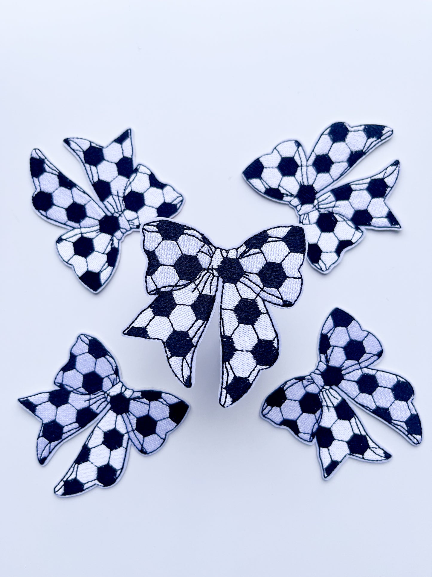 Soccer Bow Hat Patch