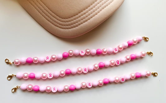 LIGHT PINK Breast Cancer Awareness Trucker Hat Chain