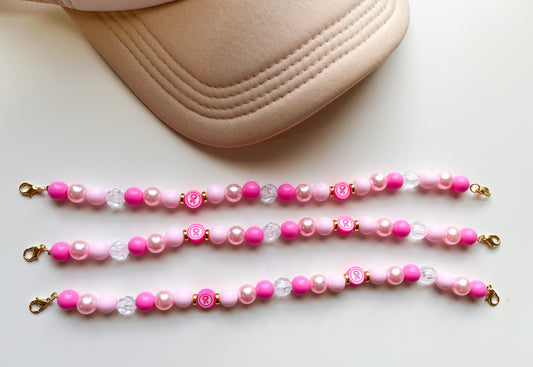HOT PINK Breast Cancer Awareness Trucker Hat Chain