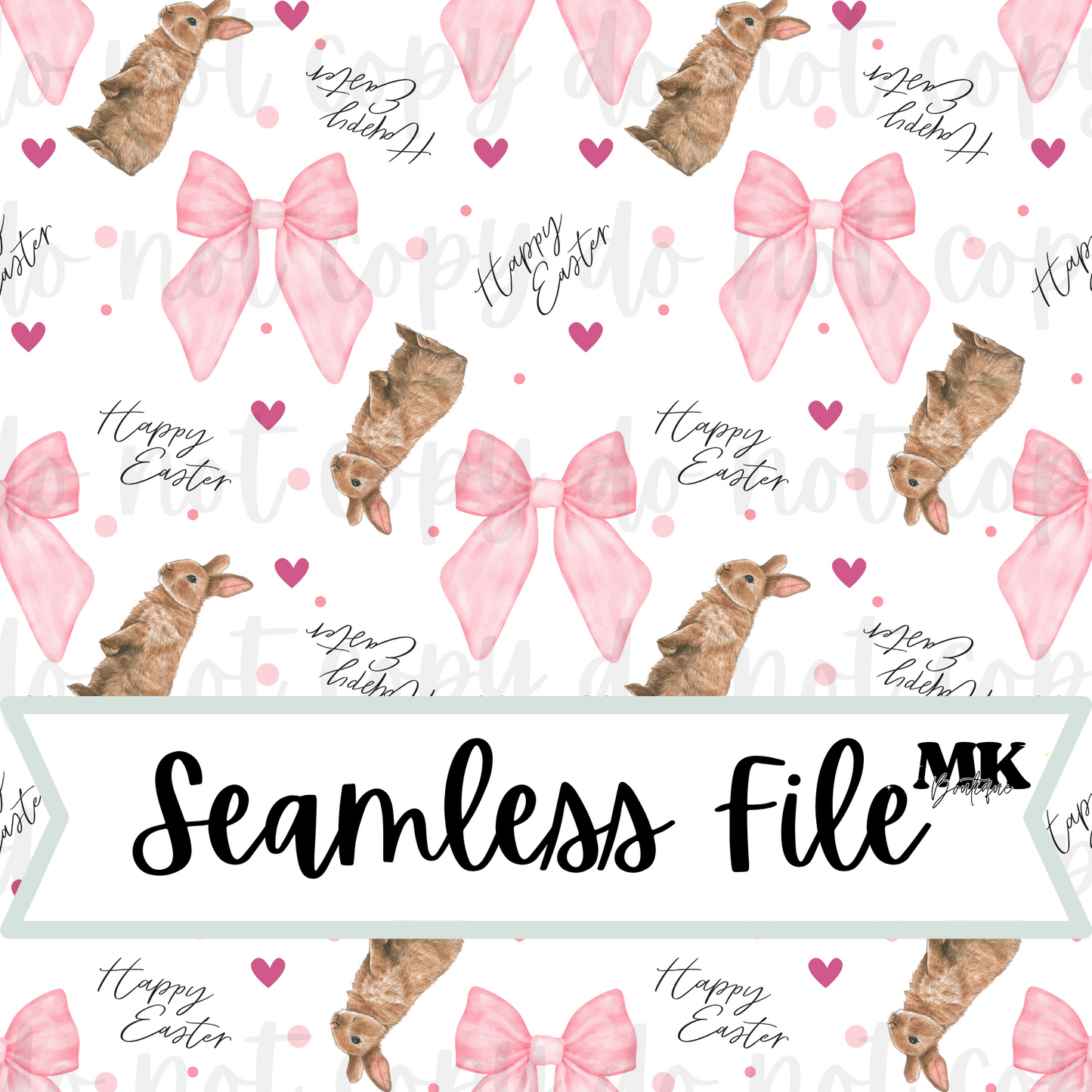 White Soft Easter Bow Seamless File