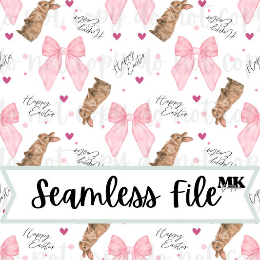 White Soft Easter Bow Seamless File
