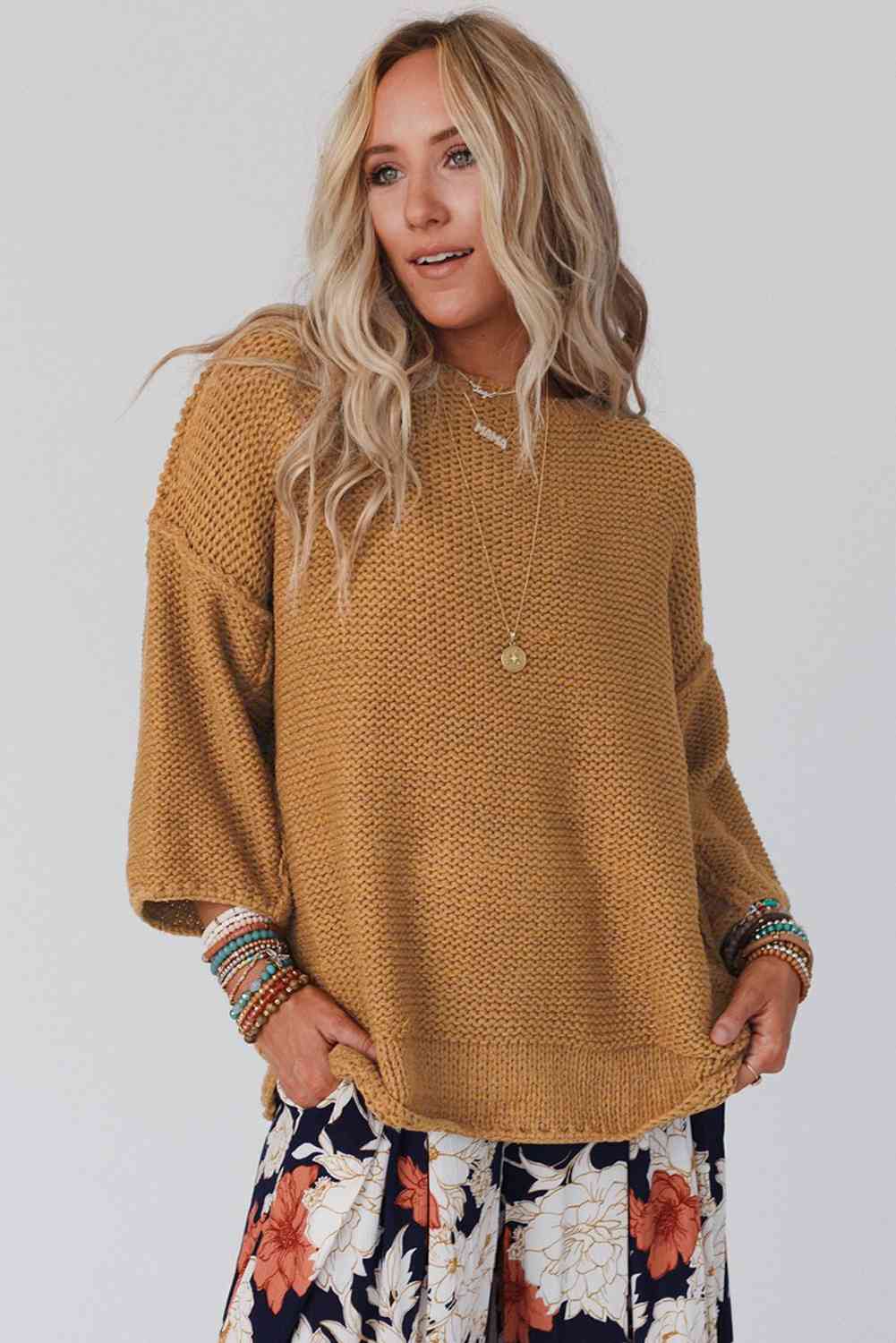 Where I wanna be Dropped Shoulder Sweater