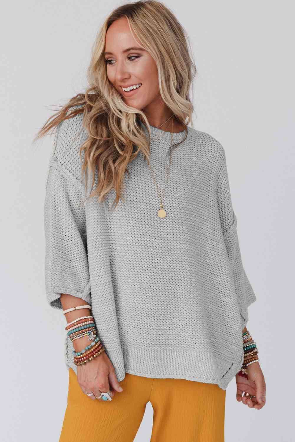 Where I wanna be Dropped Shoulder Sweater