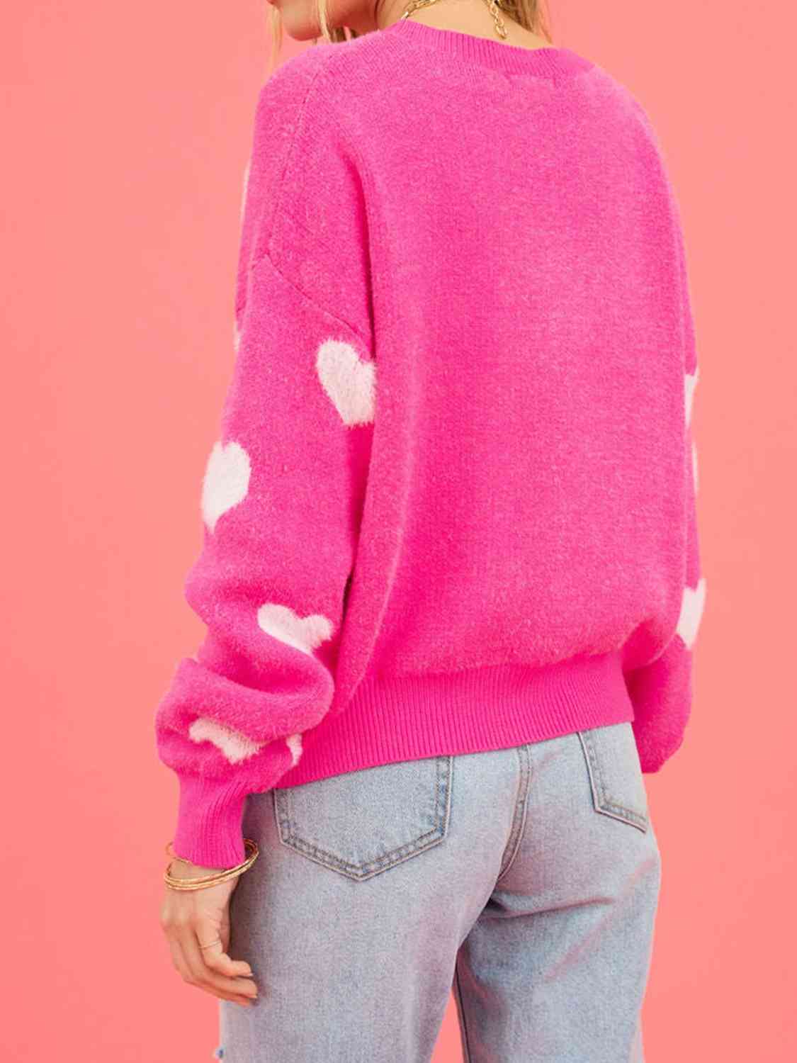 Little Pink Love Heart Sweater