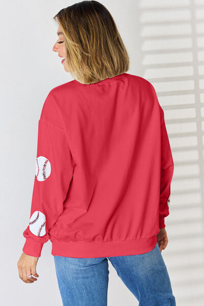 Sequin Baseball Sweatshirt