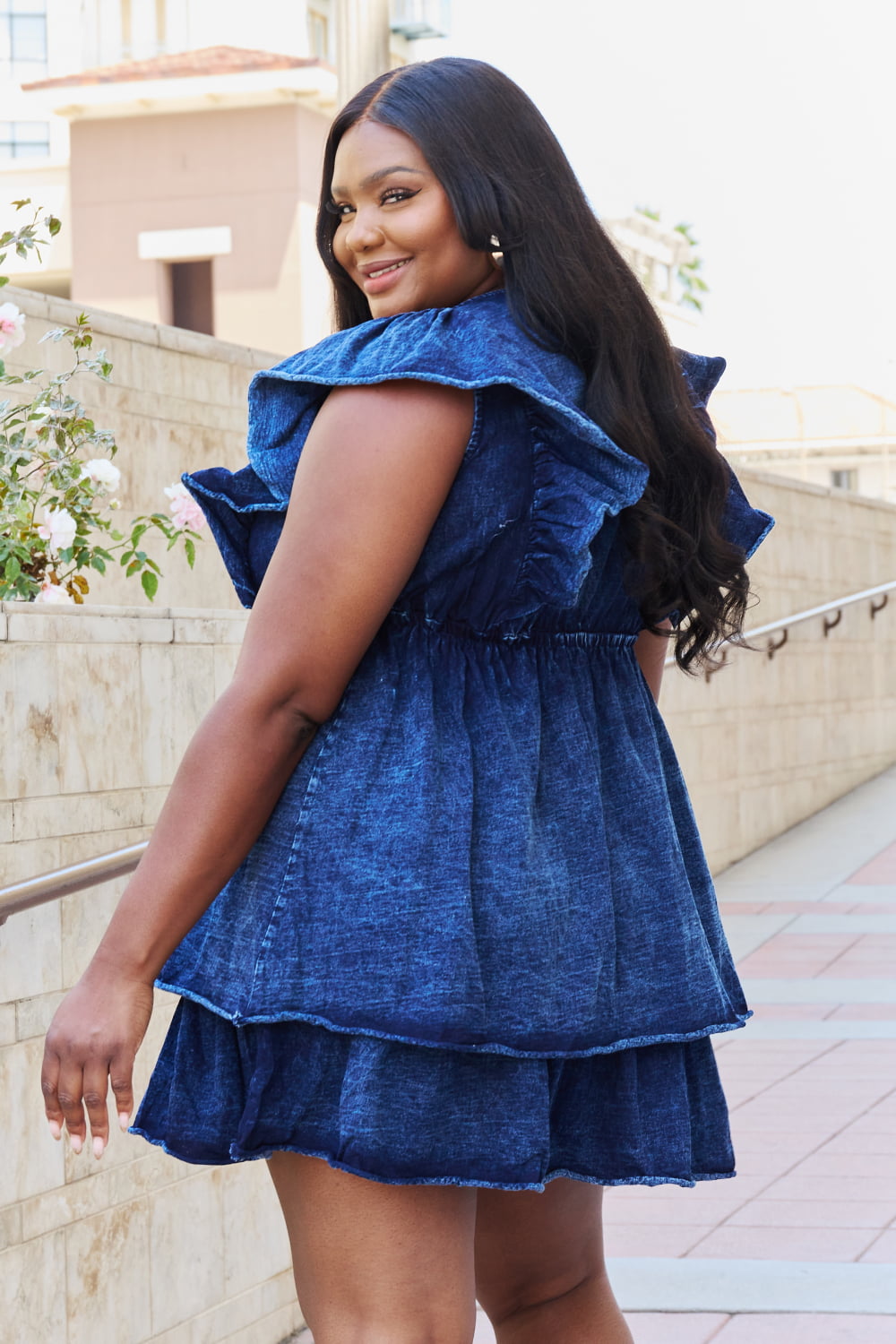 The Right Track Short Flutter Sleeve Mini Dress