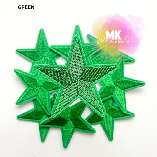 Hat Patch- Embroidered  "Rounded STARS"