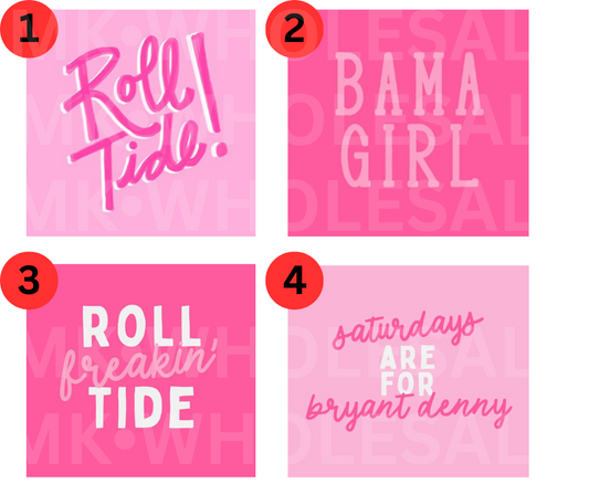 Hat Patch- Sublimation ROLL TIDE (WHOLESALE)