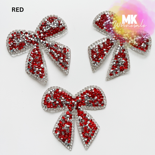 Hat Patch- Rhinestone Bows