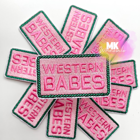 Hat Patch- Embroidered  "Western Babes"