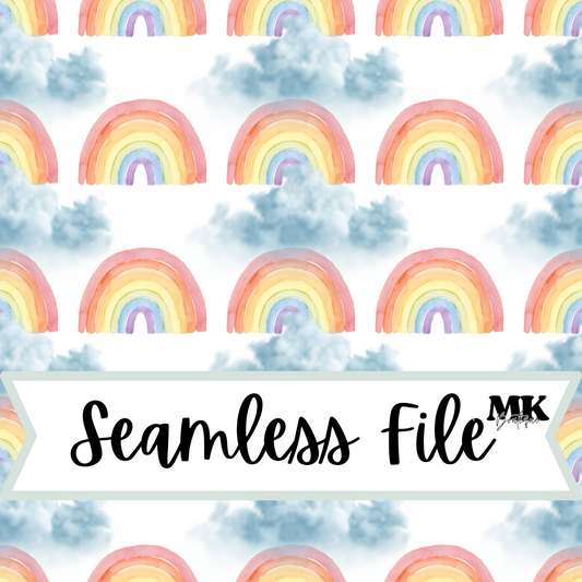 Cloudy Rainbows Seamless File