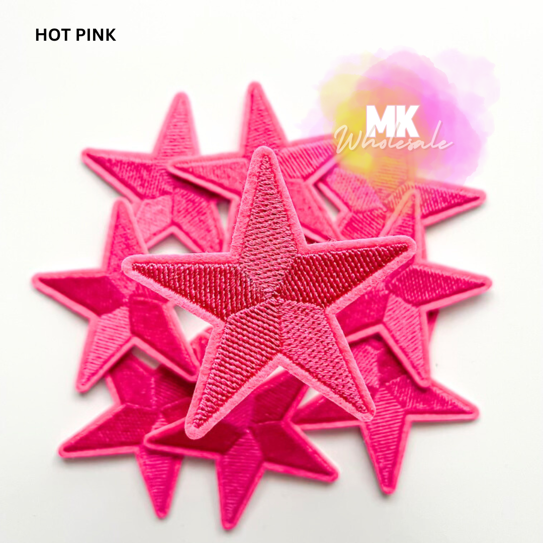 Hat Patch- Embroidered  "Rounded STARS"