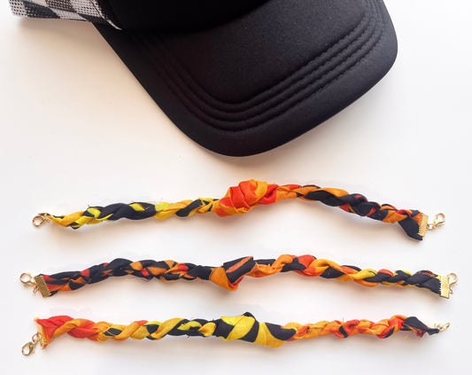 Flames Twist Bandana Trucker Hat Chain