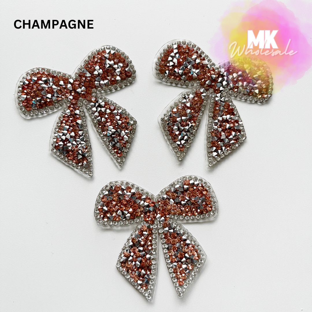 Hat Patch- Rhinestone Bows
