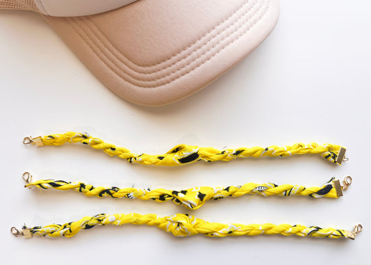 Yellow Twist Bandana Trucker Hat Chain