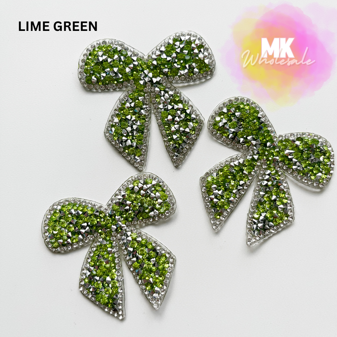 Hat Patch- Rhinestone Bows