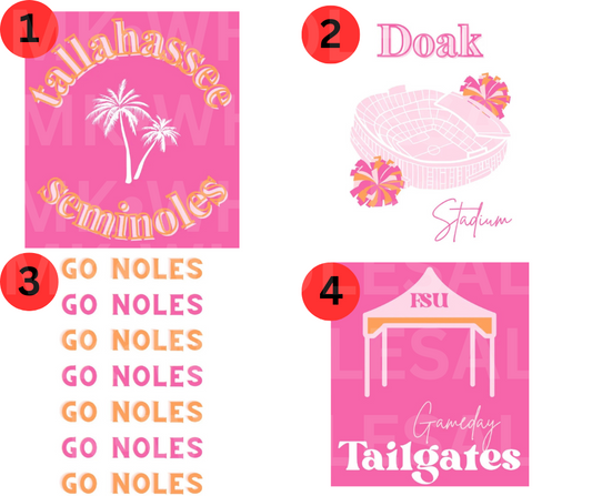 Hat Patch- Sublimation FLORIDA NOLES (WHOLESALE)