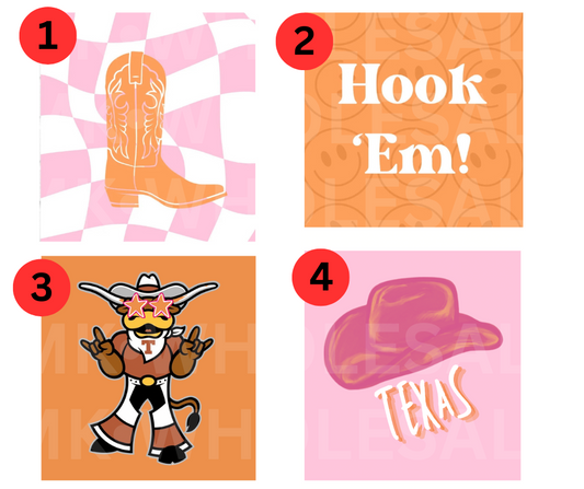 Hat Patch- Sublimation TEXAS HOOK EM' (WHOLESALE)