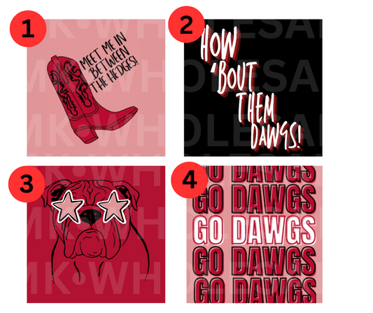 Hat Patch- Sublimation GEORGIA DAWGS (WHOLESALE)