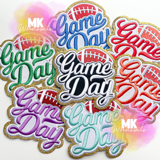 Hat Patch- Embroidered  "Game Day"